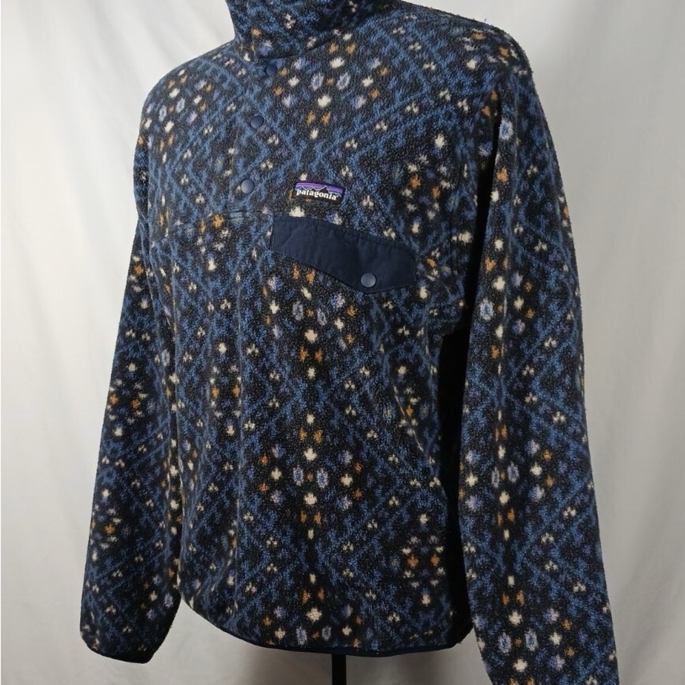 Vintage Patagonia Synchilla Snap T Fleece Howl Stone Blue Men's
